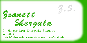 zsanett skergula business card